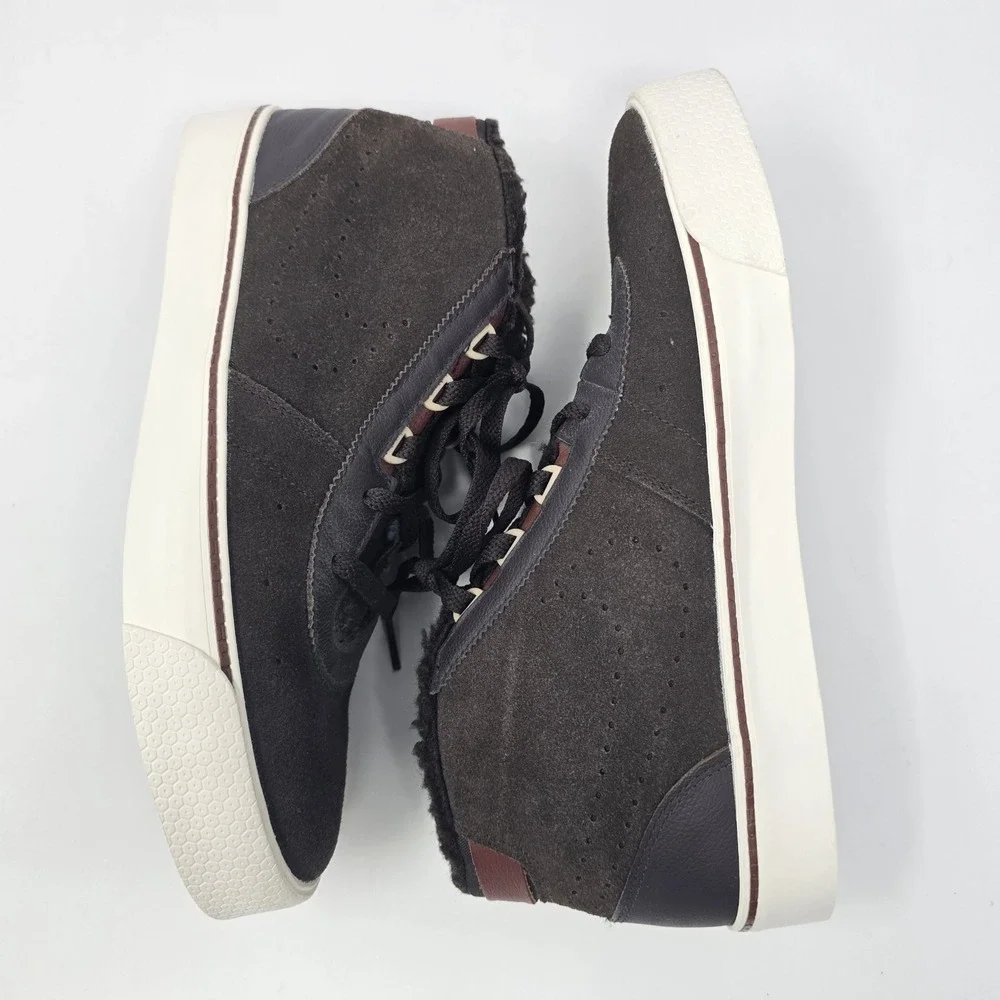 Nike Toki Premium FB Baroque Brown Suede Fur Lined Mid Top Sneakers 10